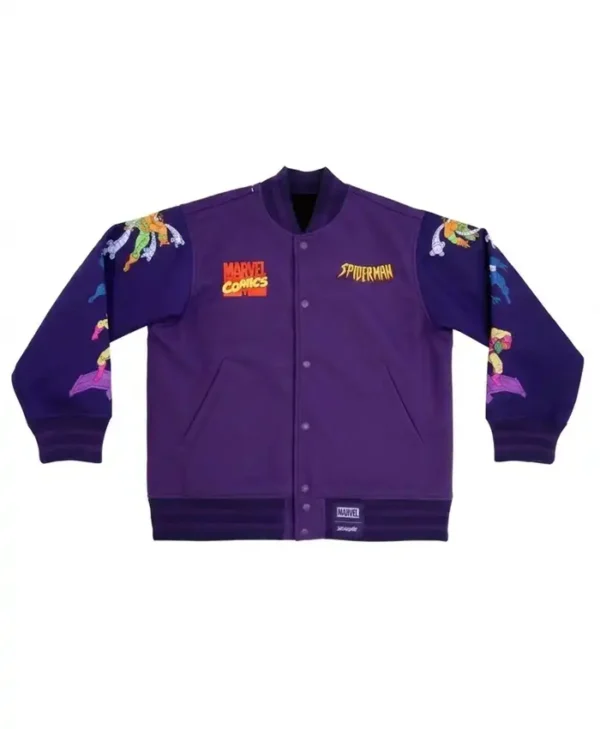 Vintage 90s Spider Man Varsity Jacket