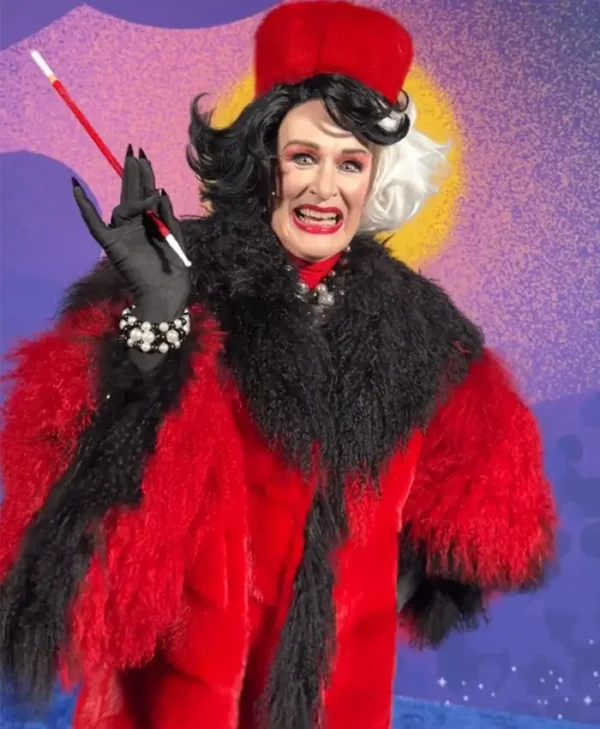 Cruella Deville D23 Expo Red And Black Fur Coat