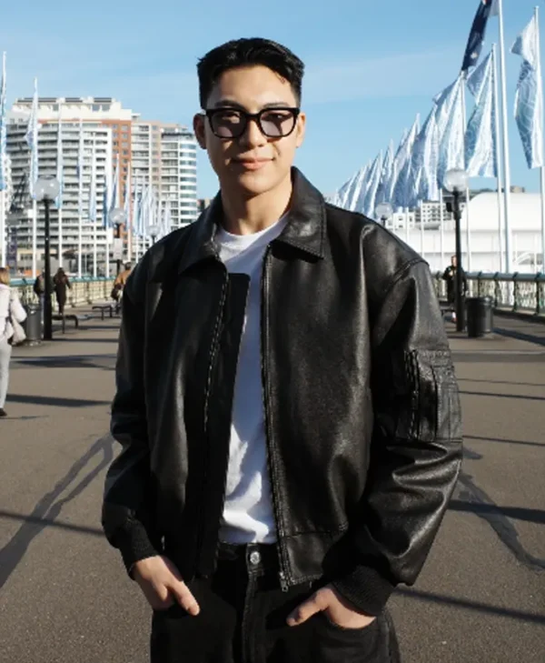Darren Espanto Black Leather Jacket