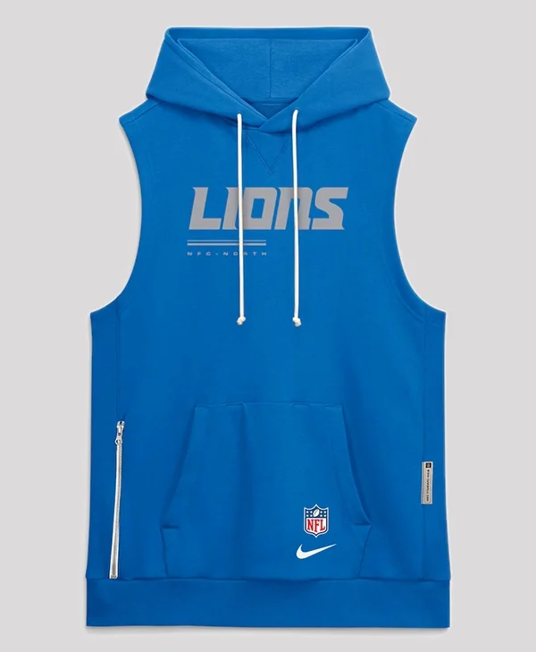 Detroit Lions 2026 Sideline Sleeveless Hoodie