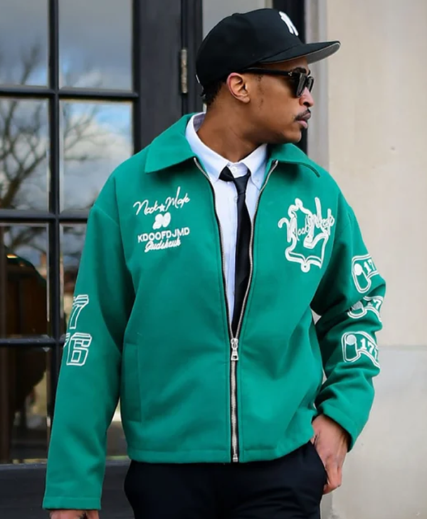 Independence Kelly Green Wool Varsity Jacket