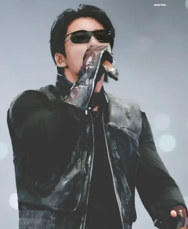 Jungkook BTS World Tour ARIRANG Baltimore Black Leather Vest