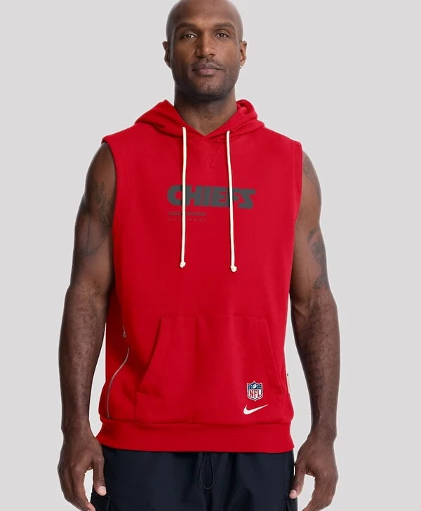 Kansas City Chiefs 2026 Sideline Sleeveless Hoodie