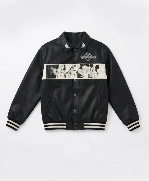 Kingdom Hearts Black Leather Jacket
