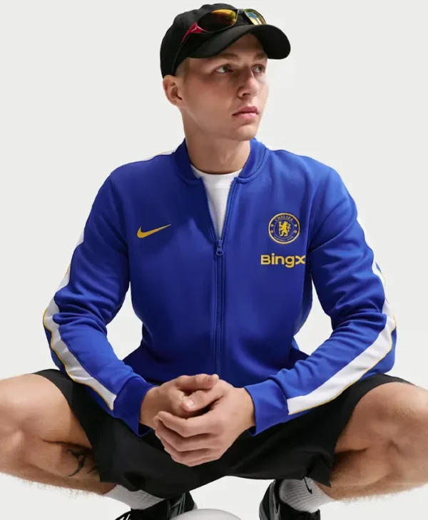 Men’s Chelsea Nike Strike 2026 Dri-FIT Blue Track Jacket