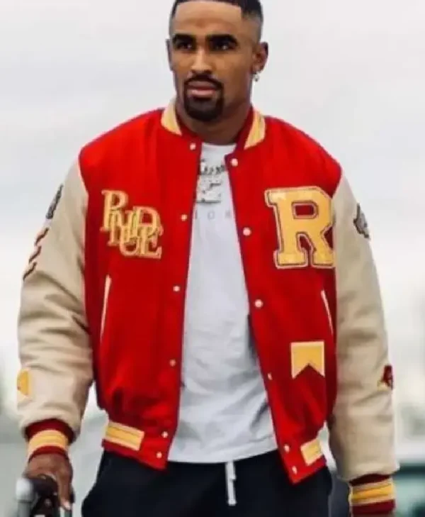 Philadelphia-Eagles-Jalen-Hurts-Red-Varsity-Jacket.webp