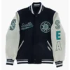 Seattle Mariners Script Tail Letterman Varsity Jacket