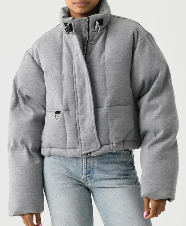 Shoreditch Ski Club Grey Puffer Jacket