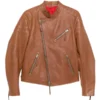Tom Ford Men Brown Leather Jacket
