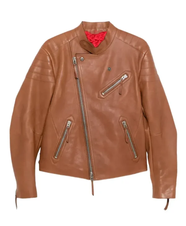Tom Ford Men Brown Leather Jacket