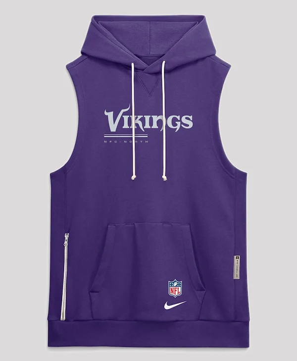 Minnesota Vikings 2026 Sideline Sleeveless Hoodie