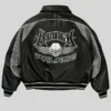 order now Palace x Avirex Black Leather Jacket