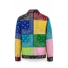 Bandana Print Patchwork Jacket