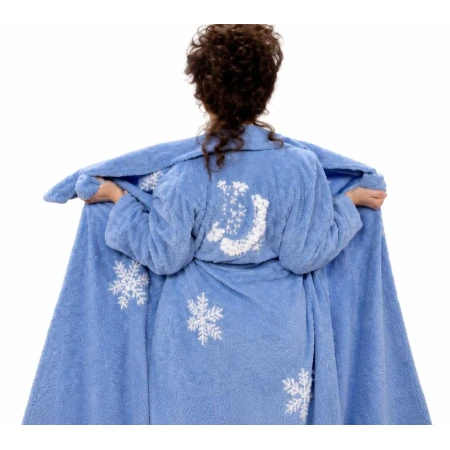 Fran Drescher The Nanny Fleece Snowflake Robe