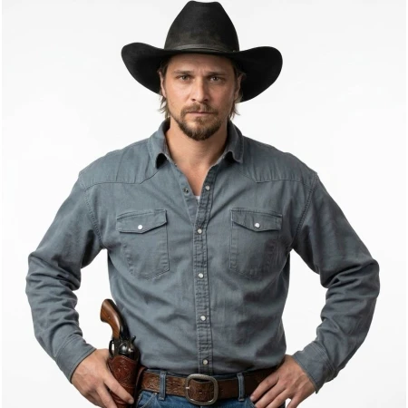 Marshals S02 Luke Grimes Grey Shirt
