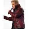 Men Billy Idol American Idol Red Leather Coat