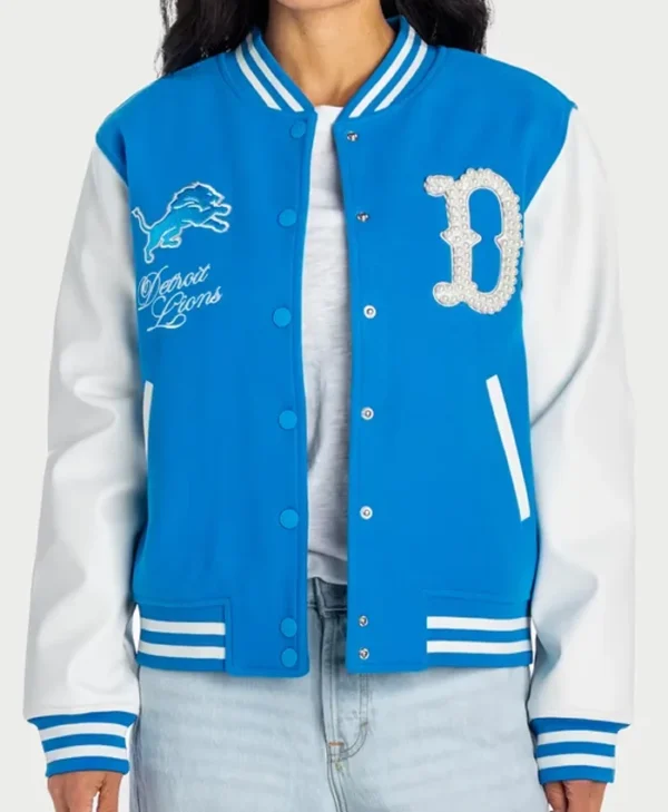 Women’s Detroit Lions Wild Collective 2026 Blue Pearl Jacket